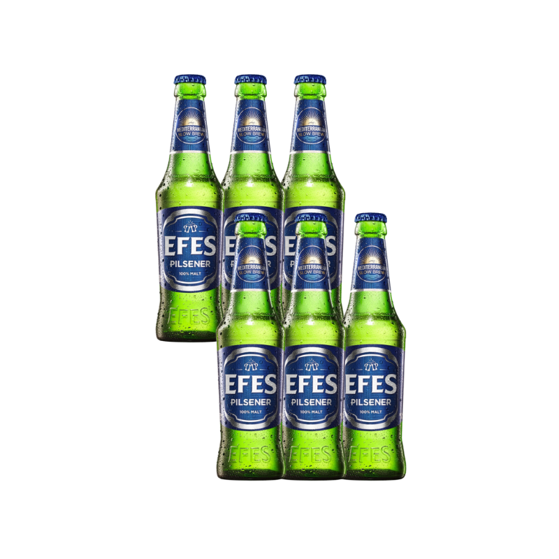 02-EFES PILSENER エフェス ピルスナー (瓶) 330ml x 6本 (税込)
