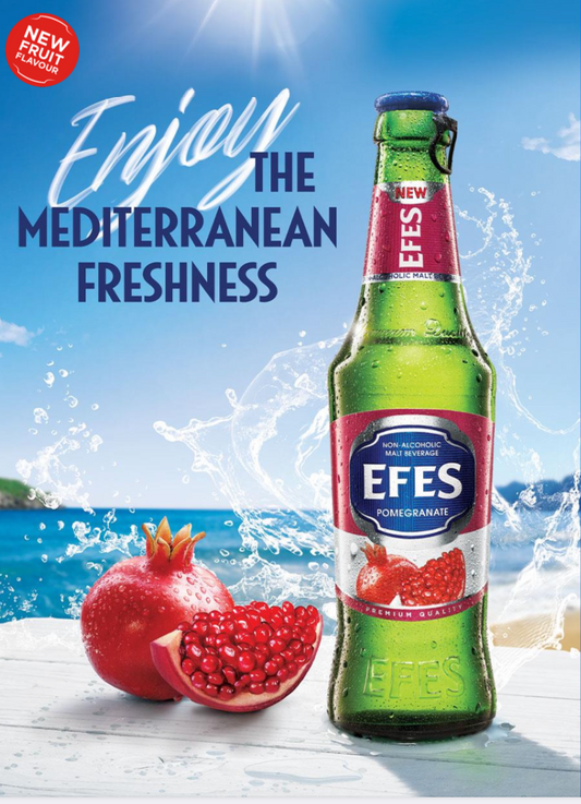 0-エフェス ・ノンアルコール ビール ザクロ 330ml (瓶)ケース 24入 EFES Alkolsuz (Nar)