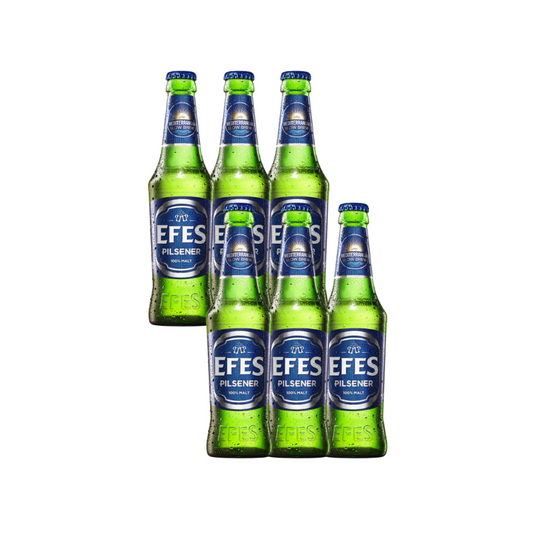 02-EFES PILSENER エフェス ピルスナー (瓶) 330ml x 6本 (税込）